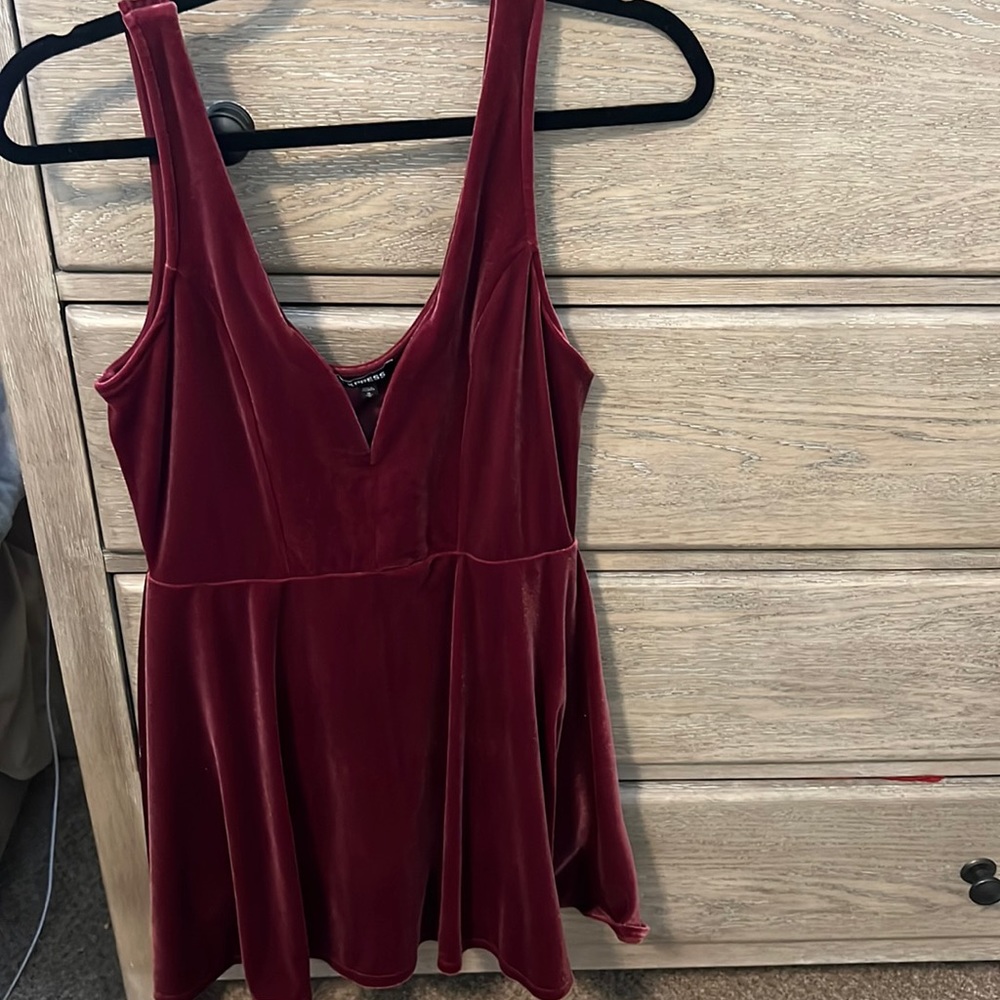 Velvet mini dress with shorts!